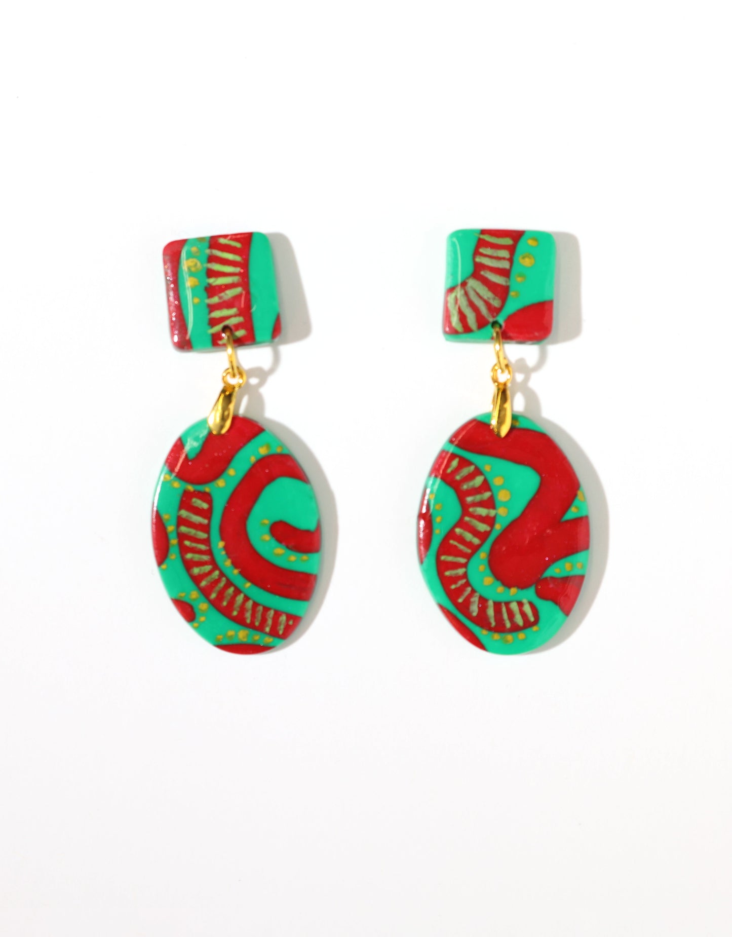 Christmas Large Oval fun Earrings