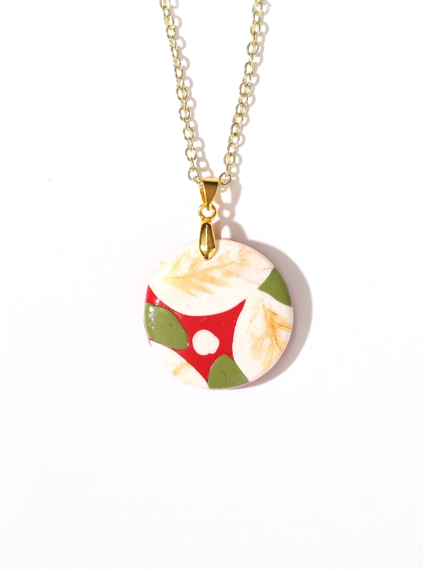 Christmas Red White and Green Necklace