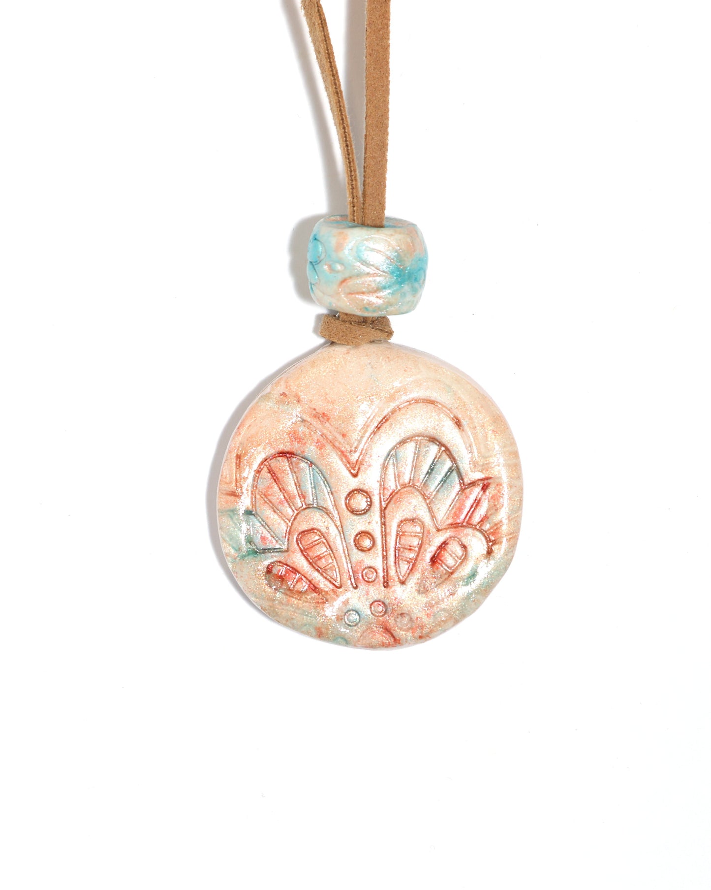 Peach & Teal Fun Necklace