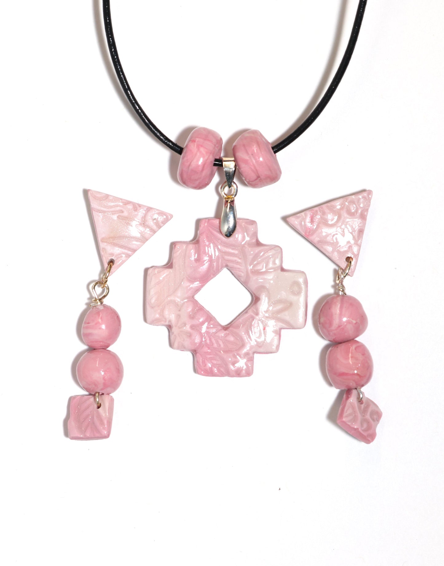 Pink Necklace & Earring Set