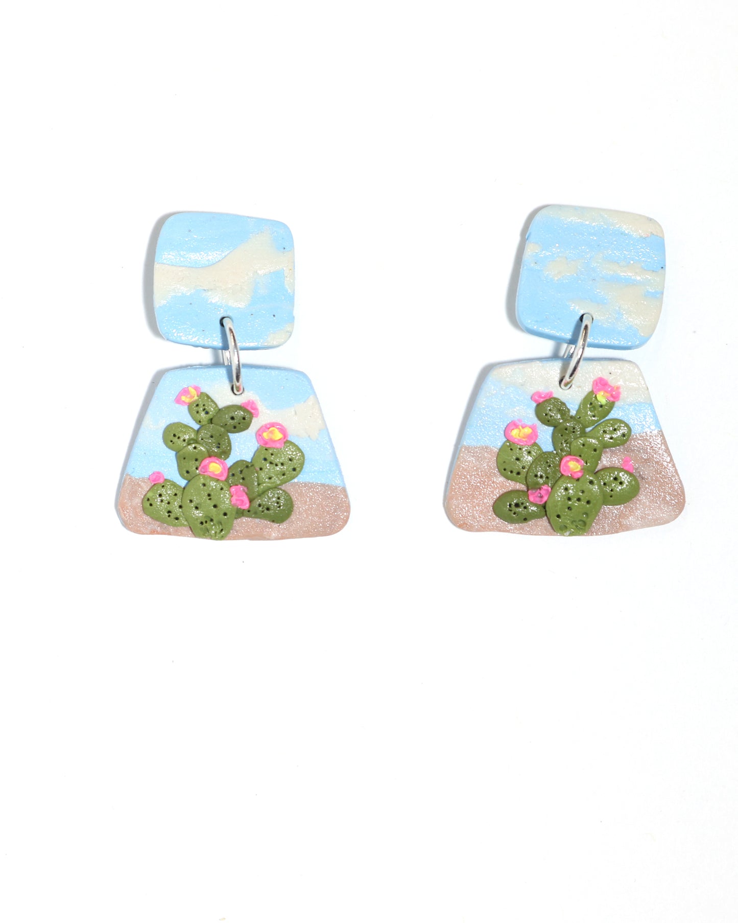 Prickly-Pear Cactus Earrings