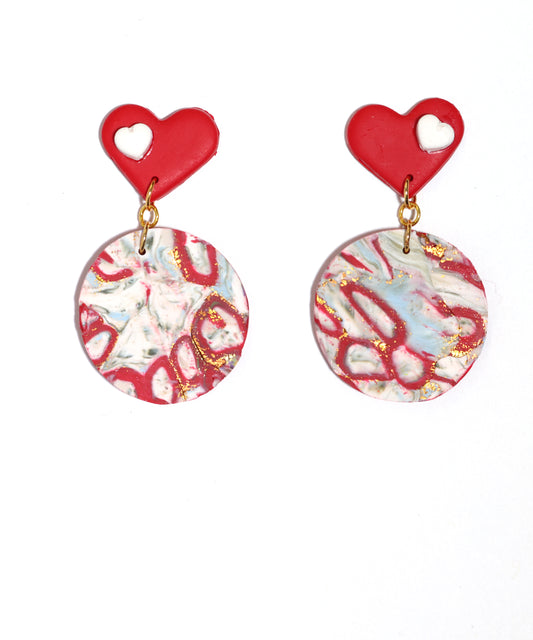 Valentine Cute Heart Dangle Earrings