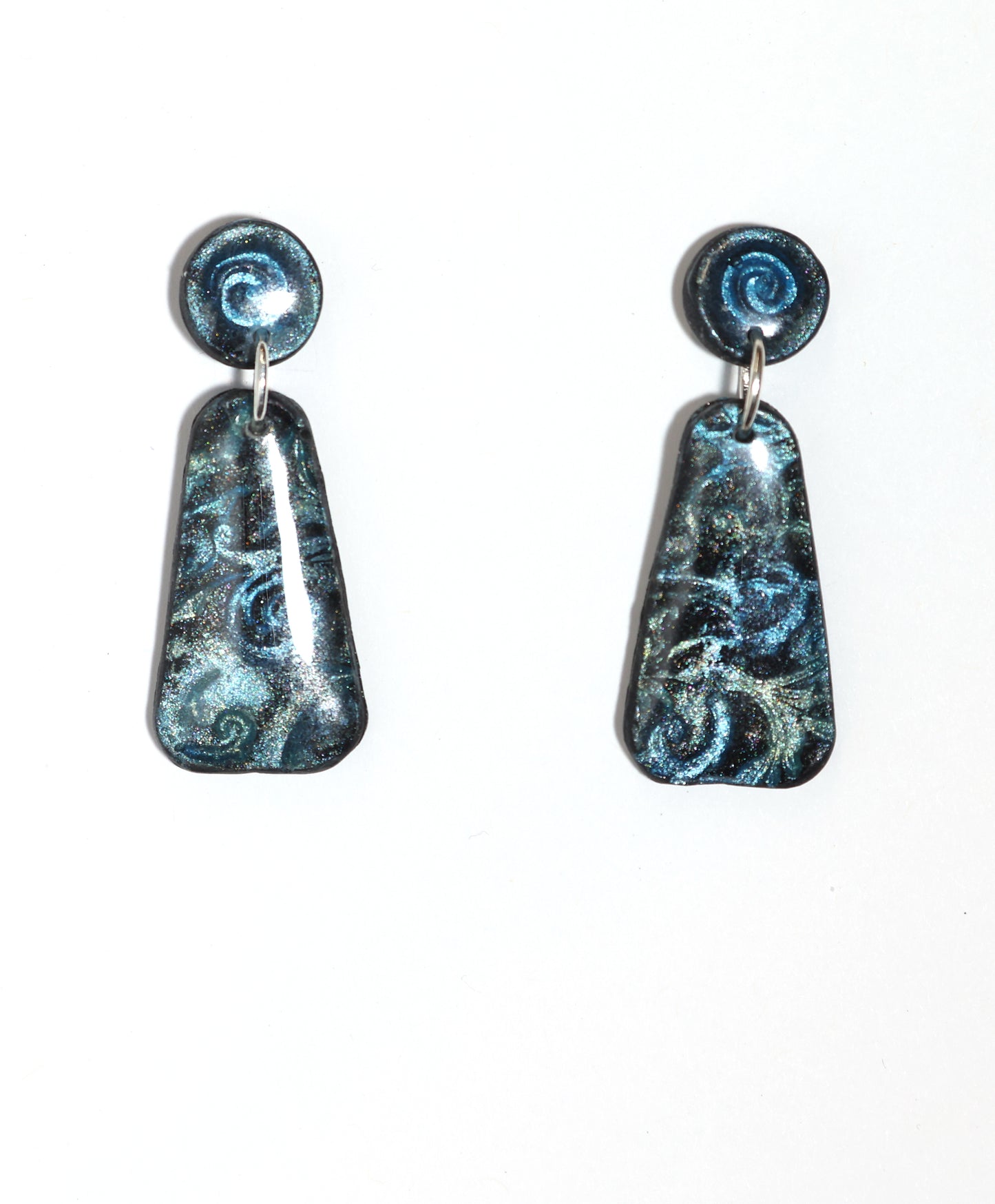 Blue Earrings featuring Mica Shift