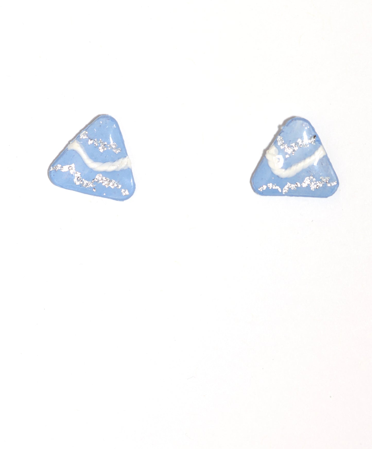 Small Blue Post Handmade Earrings