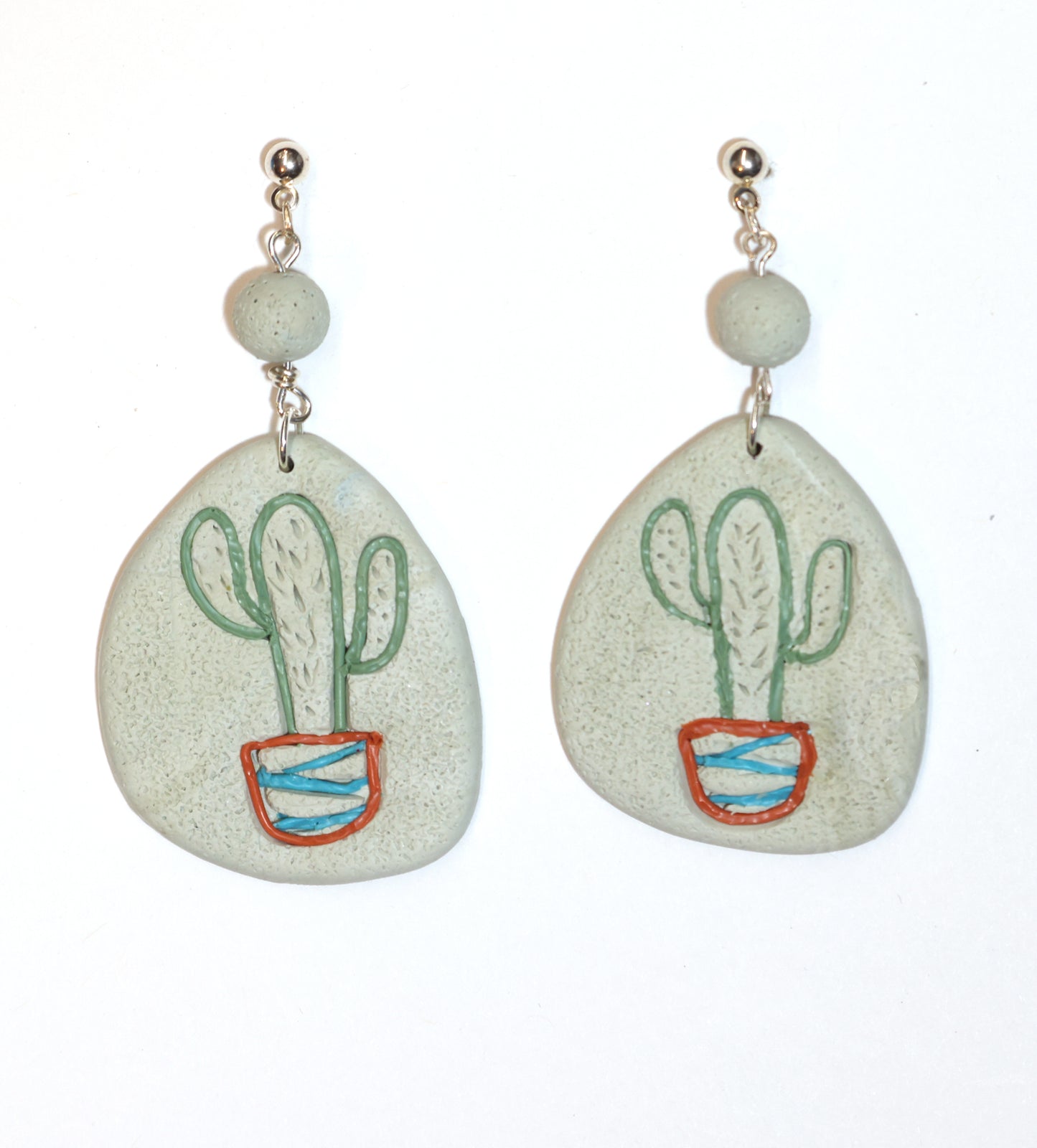 Saguaro Cactus Dangle Earrings