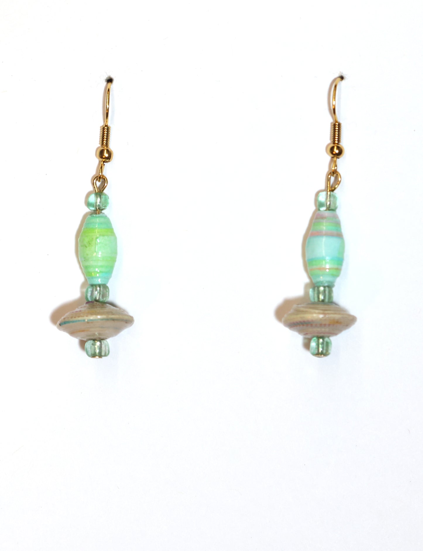 Saucer Paper Bead Earrings