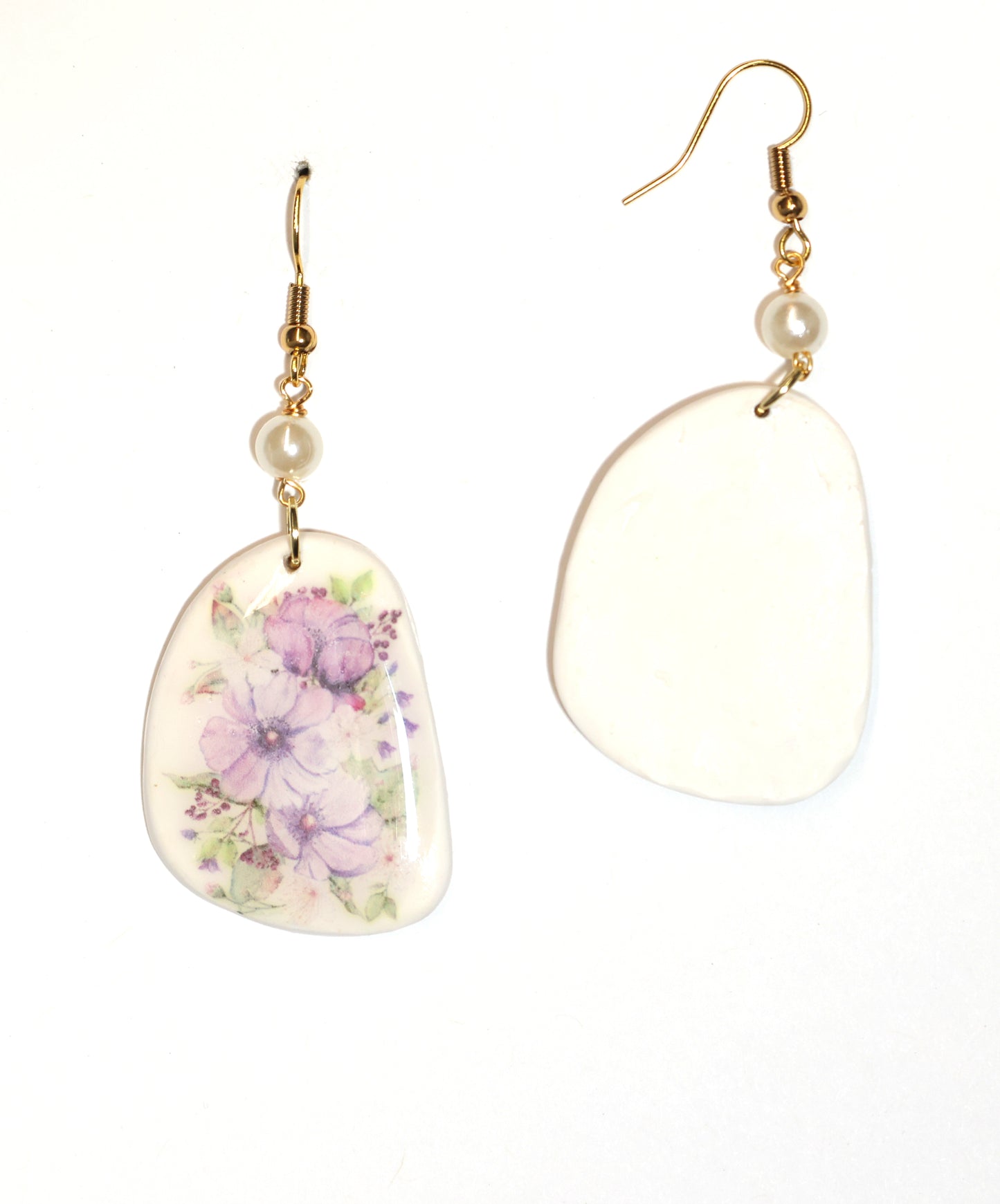 Lavender Anemone Dangle Earrings