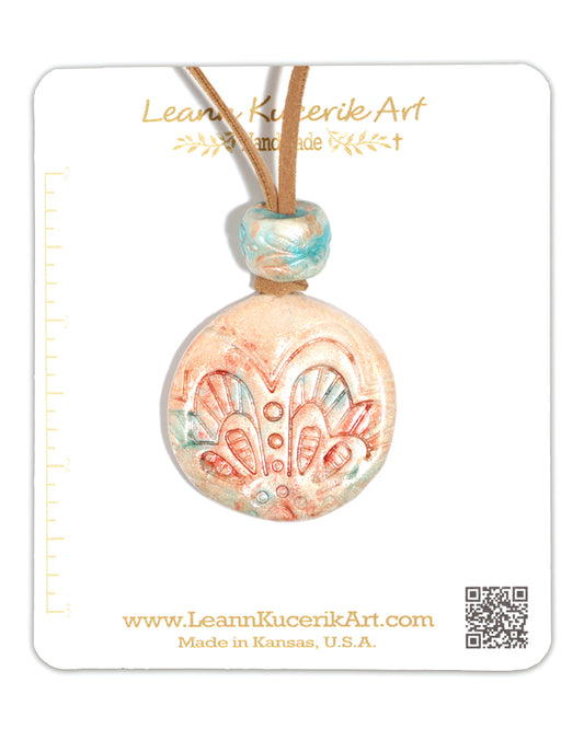 Peach & Teal Fun Necklace