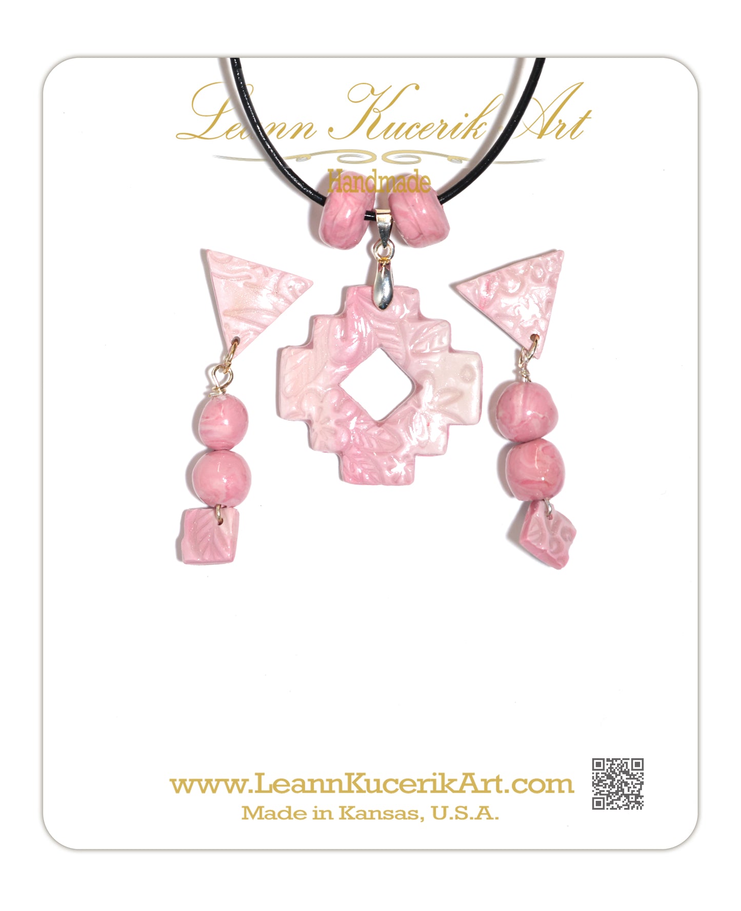 Pink Necklace & Earring Set