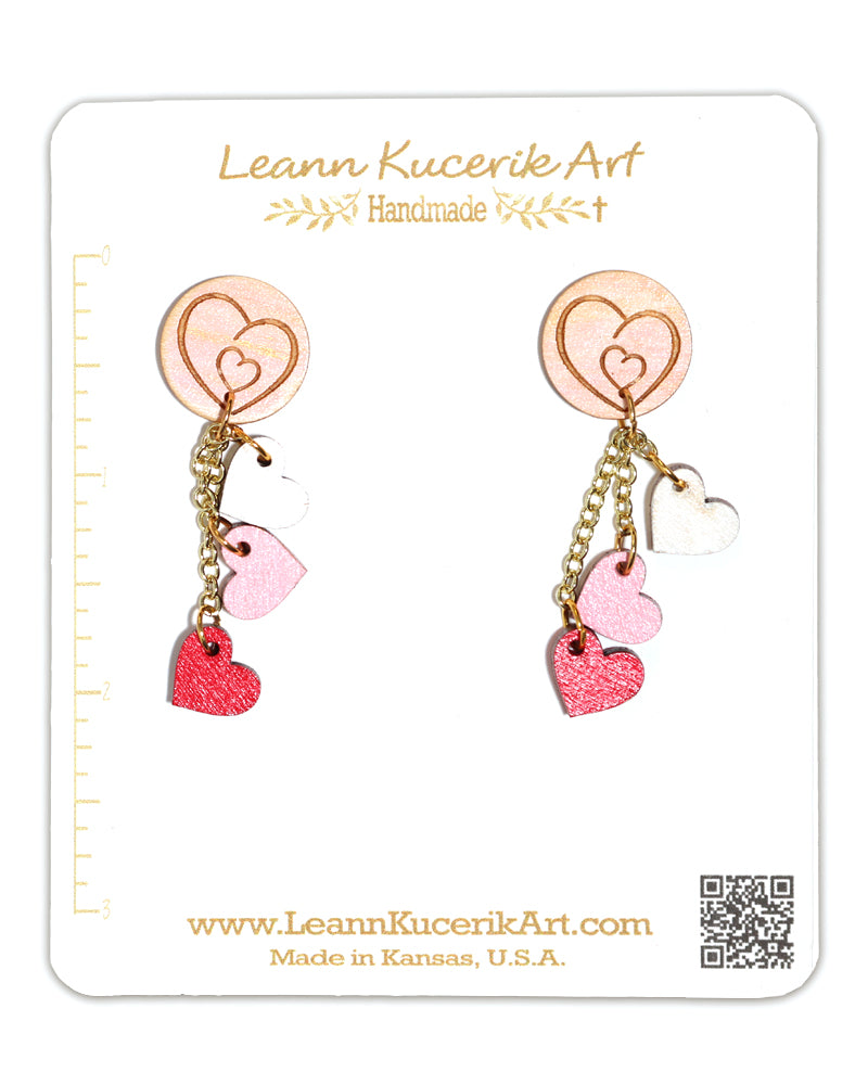 Valentine Hearts Galore Dangle Earrings