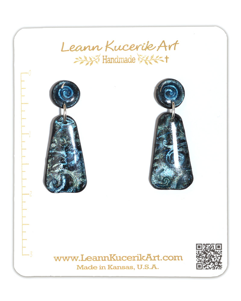 Blue Earrings featuring Mica Shift