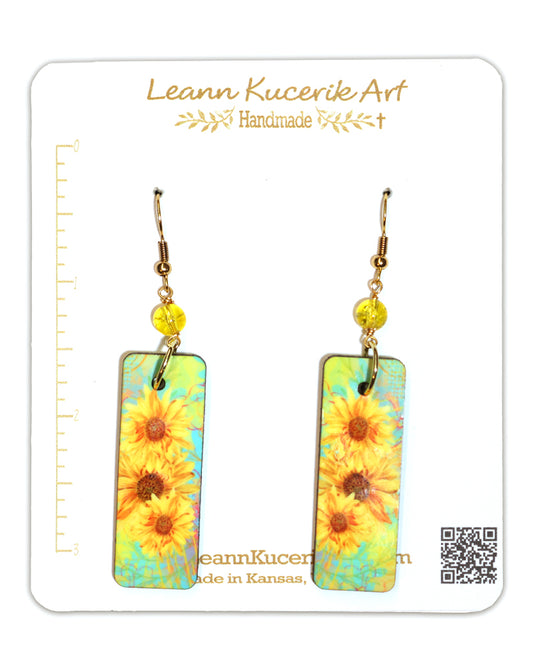 Sunflower Dangle Earrings